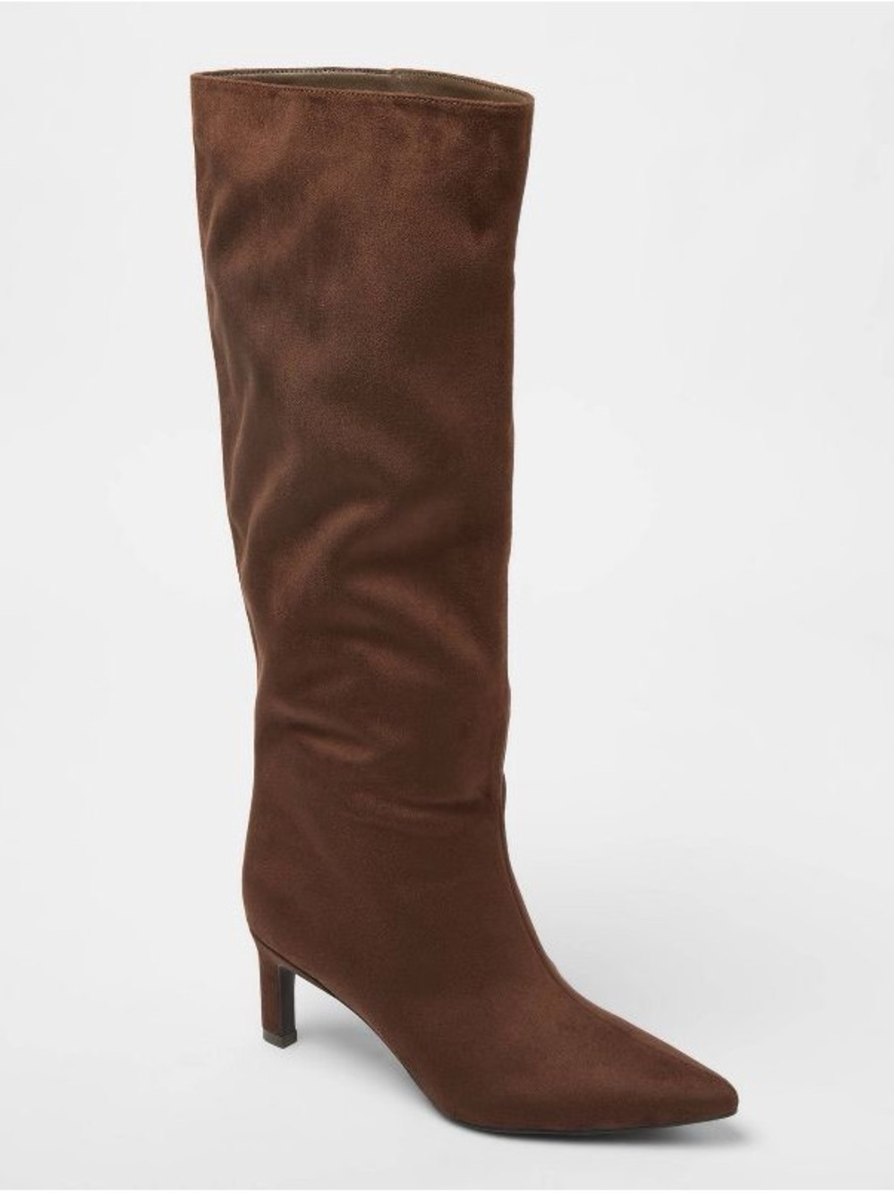 a new day - Faux Suede Tall Stiletto Boots, Chocolate Brown, Sz 9, NWT
